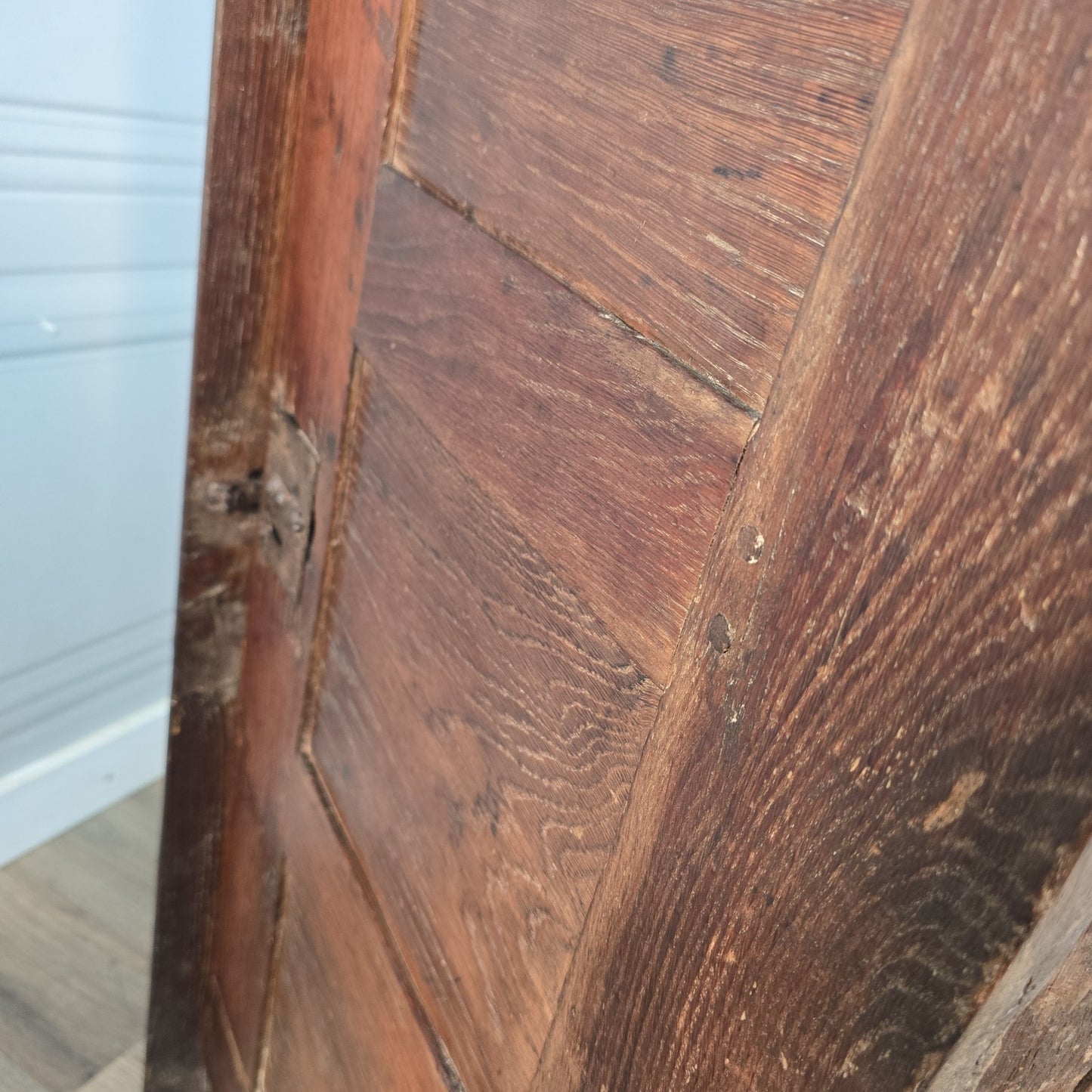 Antique Oak Coffer Trunk - Panelled Blanket Box Chest - 18th Century Solid Wood