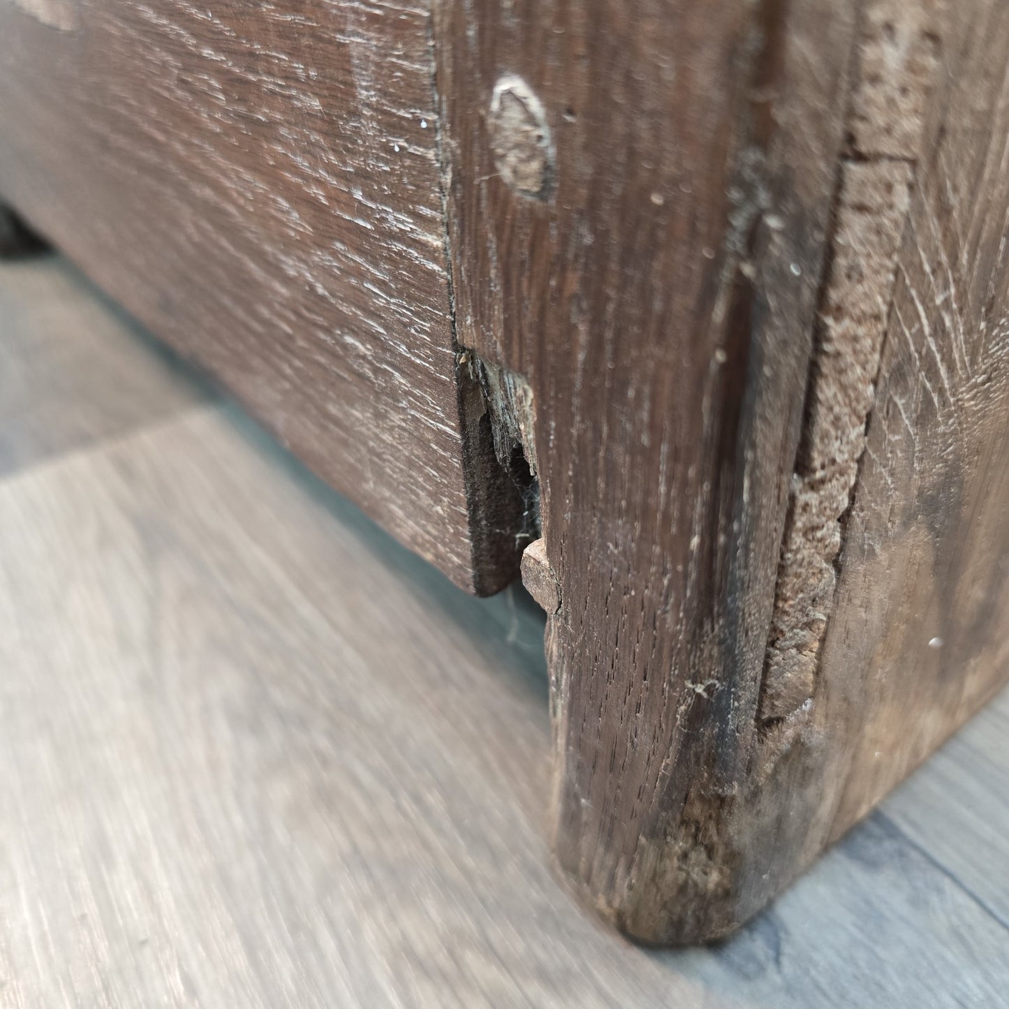 Antique Oak Coffer Trunk - Panelled Blanket Box Chest - 18th Century Solid Wood
